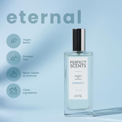 Image of Perfect Scents Fragrances, Inspired by Calvin Klein's Eternity, Women's Eau de Toilette, CLEAN, Vegan, Paraben-Free, Phthalate-Free, Never Tested on Animals, 3.4 Fluid Ounces