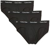 Calvin Klein Signature Bund Calvin Klein Underwear Herren Cotton Stretch Slip 3er Pack, Schwarz (Black W. Black Wb Xwb), XL