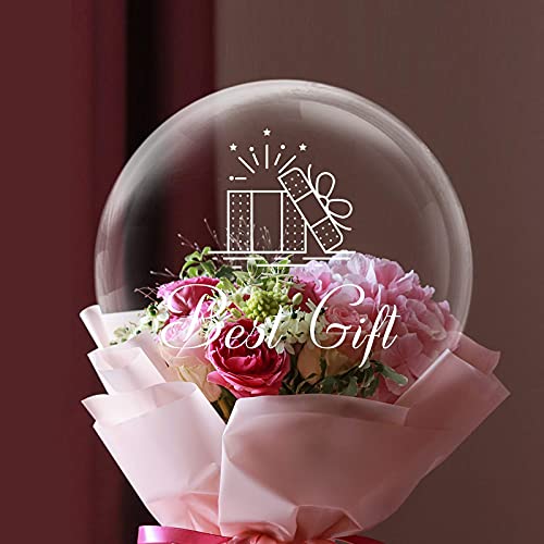 Clear Balloons BoBo Balloons, Transparent Big Bobo Bubble Balloons 20 Inch for Indoor and Outdoor Decoration, Birthday Thanksgiving Weeding Anniversary Party Balloons Set