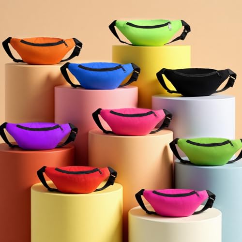 9 Pcs Fanny Packs Oxford cloth Waist Bag Zipper Travel Running Bag with Adjustable Strap for Women Men - Thumbnail 7