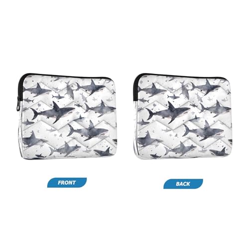 Funda para portátil 13-14 pulg resistente al agua diseño tiburones miniatura 2