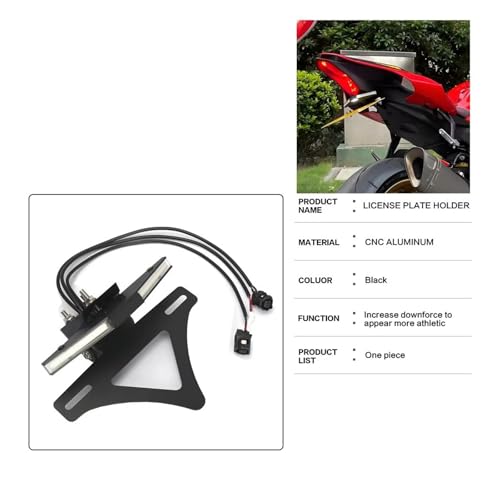 Support plaque d'immatriculation YZF R1 en aluminium CNC haut de gamme - 4