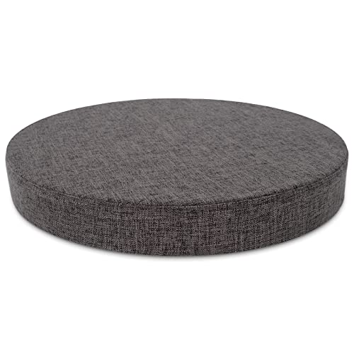 Tromlycs Round Chair Seat Cushion Pad 16 inch for Circle Stool Chairs Non Slip Decorative Foam Cushion Pillow, 1 Piece, 16 x 16 inches, Gray