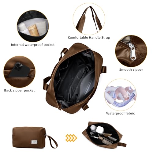 Image of LARVENDER Carry On Luggage 22x14x9 Airline Approved, Suitcases with Wheels | Hardside PP Carry On Suitcase with Duffel Bag, Luggage Sets for Women Men, TSA Lock, Maple