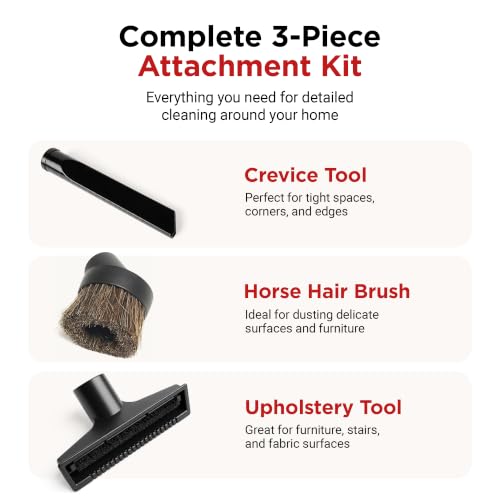Image of MP Maresh Products Household Cleaning Attachments Kit 9064300 Compatible with Shop Vac 1 1 /4 inch Vacuum Cleaners Dust Brush Crevice Tool and Upholstery Nozzle (Household Cleaning Kit)