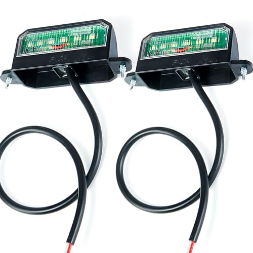 ETUKER 2 Pcs Luces de Matrícula LED 12v 24v Pilotos Luces Traseras para Coche Remolque Tractor