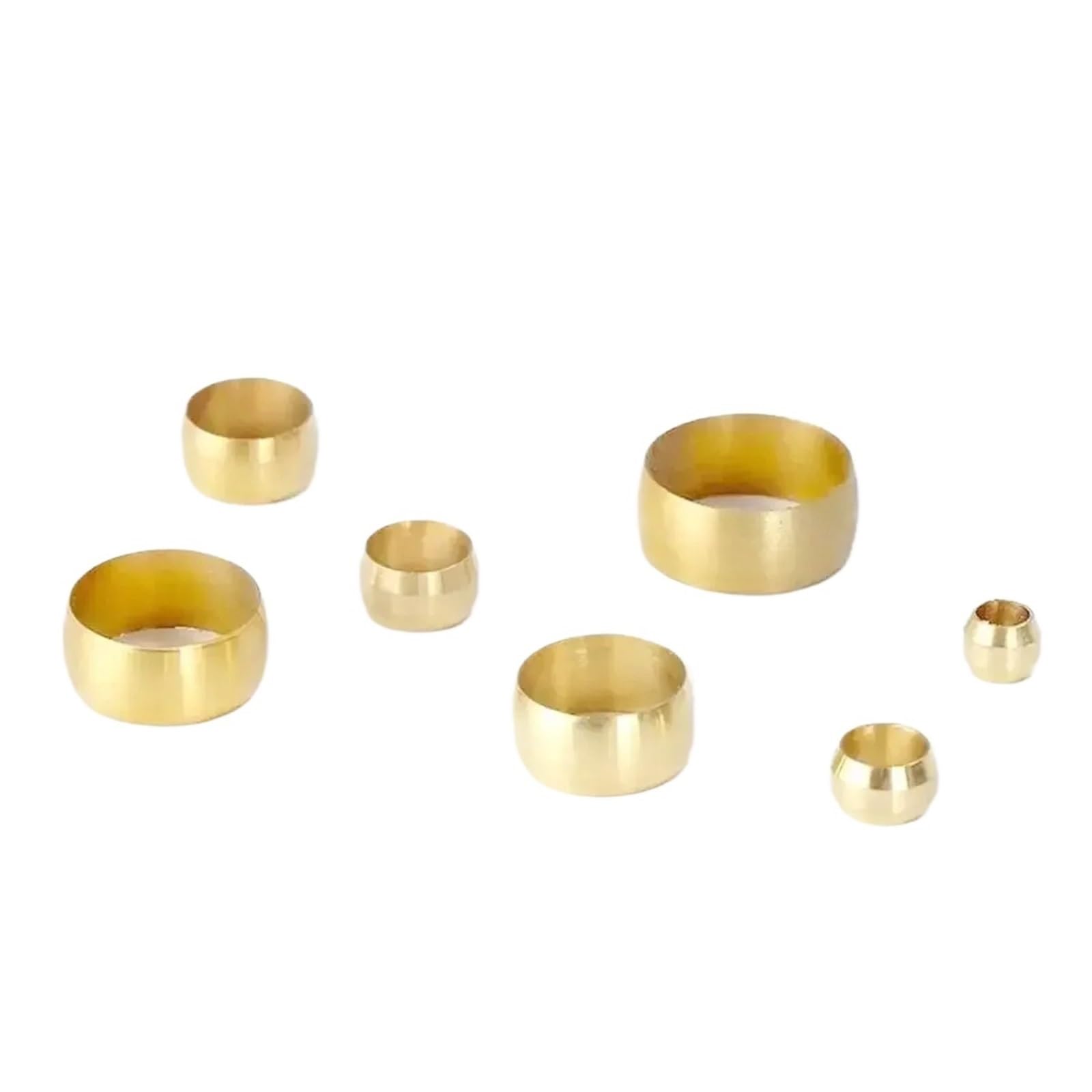 Manchon en laiton for Tube O/D de 3/4/5/6/8/10/12/14/15/16/18/20mm, manchon de raccord pneumatique à Compression d'air, bague de virole(6mm 50pcs)