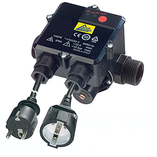 CONTROL DE BOMBA PRESOSTATO Monitor de presión Controlador automático Monitor de caudal FLUOMAC AC10 cableado para obras sanitarias domésticas Bomba Bomba de pozo Bomba centrífuga Cover