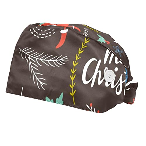 Chapeaux de travail Noël 2 pièces avec motif lapin renard oiseau pour hommes et femmes