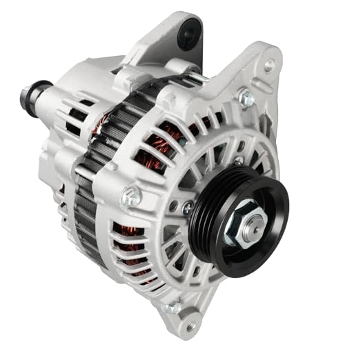 Image of KAX New Alternator Replacement for 2001-2006 Elantra 2000-2005 Accent 2005 Spectra, Tucson 2003-2004,2008 Tiburon 2.0L 2006 Sportage Mando Unit; 90 Amp,12V,CW,S4 Groove Pulley,Replace for 13973N | Fits 2000-2005 Hyundai Accent L4 1.6L, 2005 Kia Spectra L4 2.0L, Replacement OE 139738, TA000A54101, 90317030, 13973N