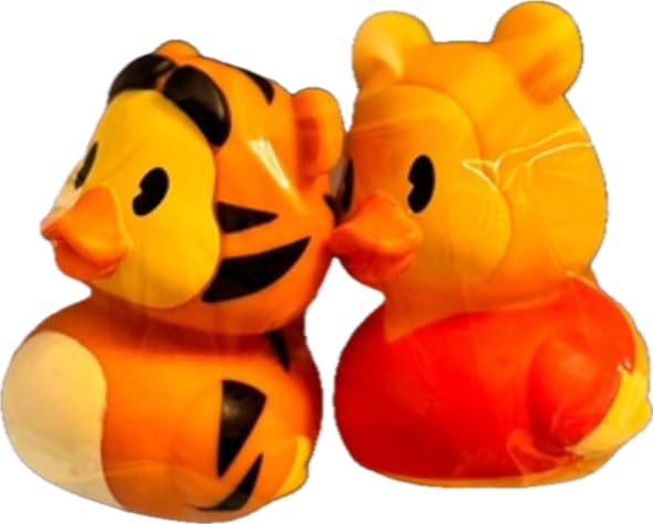 Image of Just Play Rubber Ducks - Winnie The Bear and Tiger 3" Bath Toy