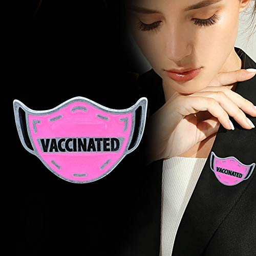 I Have Been Vaccinated Pin Mask Metal Lapel Pin Men And Women Brooches 6 PCS