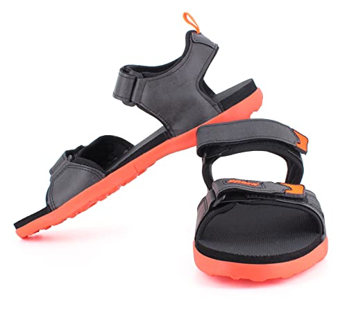 Sparx Men SS-582 Black Neon Orange Floater Sandals (SS0582G_BKNO_0007)