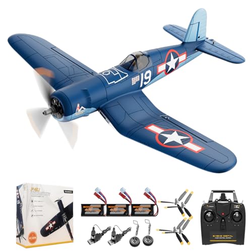 RCkuler Volantexrc Brushless RC Planes, F4U Corsair 4 Channel RTF RC Airplane Fighter, 6-Axis Gyro...