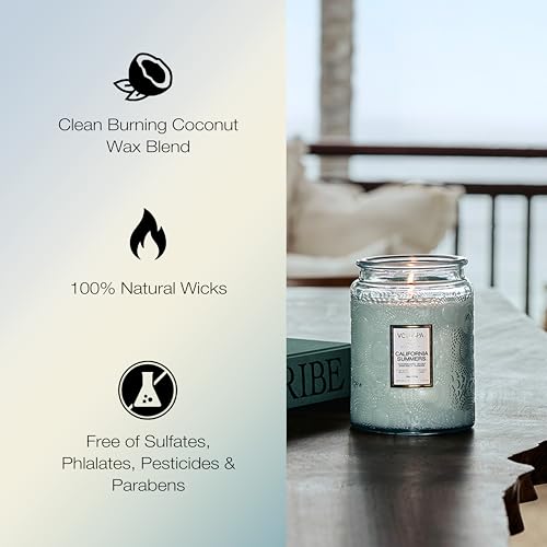 Image of Voluspa California Summers Candle Jar, 5.5 oz | Coconut Wax Blend, Small Scented Candles for Home, 50 Hour Burn Time, Poured in the USA