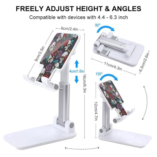 Support de téléphone pliable motif tête de mort réglable multi-angle - 2
