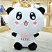 LZHsport Czarno-biała lalka panda pluszowa zabawka korona panda lalka duża poduszka, śmiech