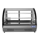 Atosa Curved Glass Refrigerated Deli Case, Countertop