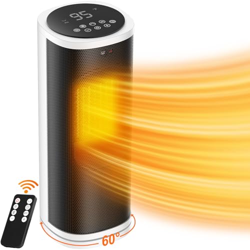 Vicelec J1 Space Heater, 16 Inch Portable Electric Heaters For Indoor Use With Thermostat, 60°Oscillation cover