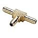 1/4inchID X 1/4inchID X 1/4inchID Tube Dubl-Barb Brass Union Tee