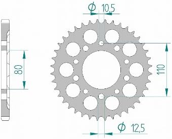 AFAM(アファム) リアスプロケット ハードアルマイト 11504-39 AFAM