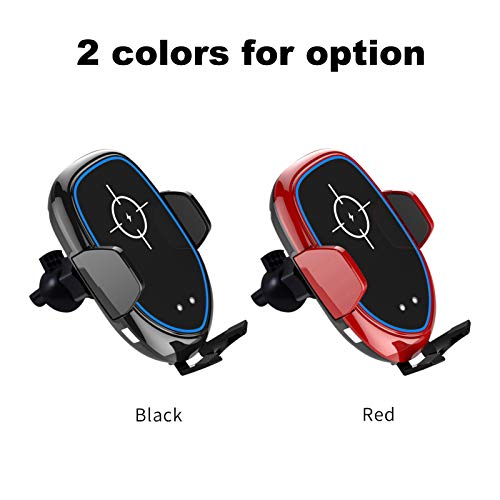 Btuty Carregador sem fio com sensor infravermelho para carro, clipe retrátil automático, carregament
