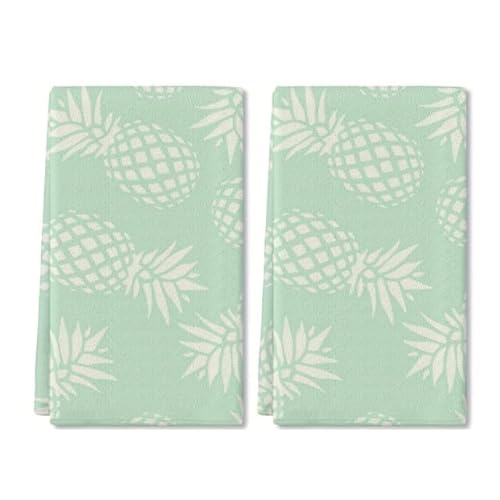 Eveokoki FRUITSTYLEDISH-82PT Kitchen Dish Towel 16 X 24 Inch Pineapple Dishcloth Watercolor Fruit Decorative Hand Drying Tea Towel cover