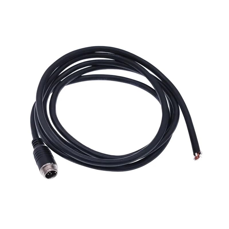 2pin 3pin 4pin 2m GX12 złącza kablowe wodoodporne złącze przedłużające kabel męski i żeński M12 5pin 6pin czarny BIANMTSW(5 pinów męski)