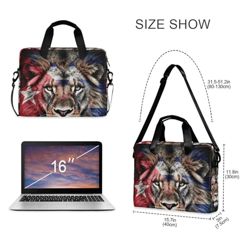 Funda para Laptop 15.6" con Asa y Correa Roja Blanca Azul miniatura 5