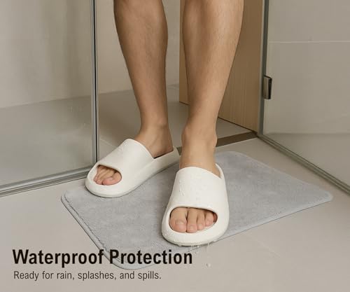 Image of Kraasa Cloudfoam Pillow Slippers for Men Non Slip Quick Drying Shower Slides Bathroom Sandals | Ultra Cushion | Thick Sole
