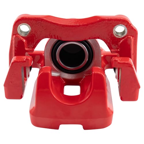 Image of TRQ Rear Left Brake Caliper w /Bracket Performance Red Drivers Side | For 2006-2011 Toyota RAV4