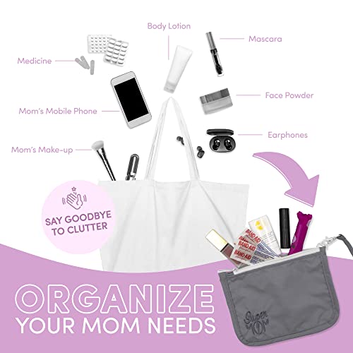 Mother Load - Mom Stuff Wristlet Pouch with Embroidered Icon, a Must-Have Perfect Size Purse Pouch for Any Mom, 6 Inches x 8 Inches3