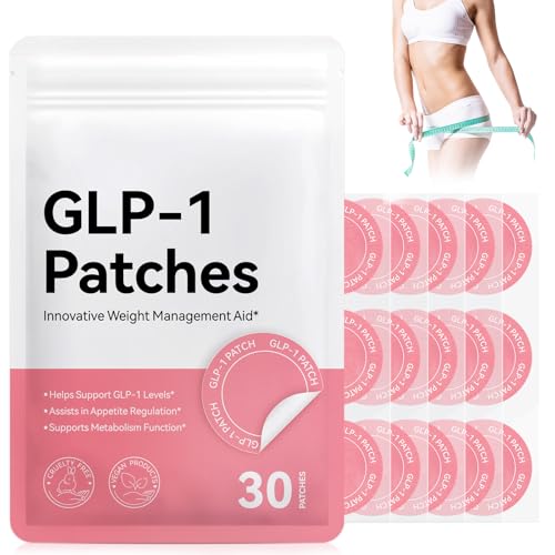 Parches GLP-1, 30 Parches Moldeadores, Ingredientes Naturales con Vitamina B, Resistentes al agua y Transparentes, para todo tipo de piel