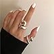 Herbests Irregulär Wickelring 925 Sterling Silber Ringe Vintage Punk Verstellbarem Öffnung Silberlegierung Leicht Glänzend Ornament Handdekoration Einzigartiger Damen Silberring Schlicht Schmuck