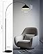 LuminexDesigns Bogenlampe Stehlampe Wohnzimmer – Warme Lichtatmosphäre für Lesen & Entspannen, 1 Min Montage, Schwerer Metallfuß (5kg), Schwenkbarer Aluminium-Lampenschirm, Ohne Leuchtmittel, Schwarz