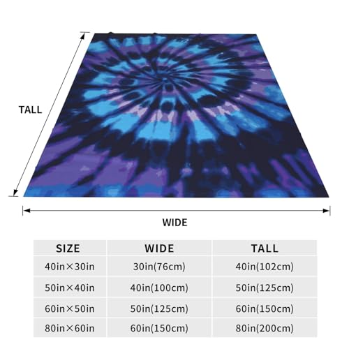 Will Budxeg 4654564 Tie Dye Blue Purple Background Soft Warm Full Fleece Throw Blanket Flannel Fuzzy Travel Blankets All-Season Throws For Bed Sofa Women Gifts 40 Inchx30 Inch thumb #6