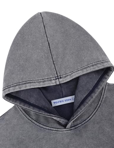 Aelfric Eden Washed Plain Hoodies For Men Women Vintage Acid Wash Oversized Sweatshirts Casual Streetwear Pullover Hoodie