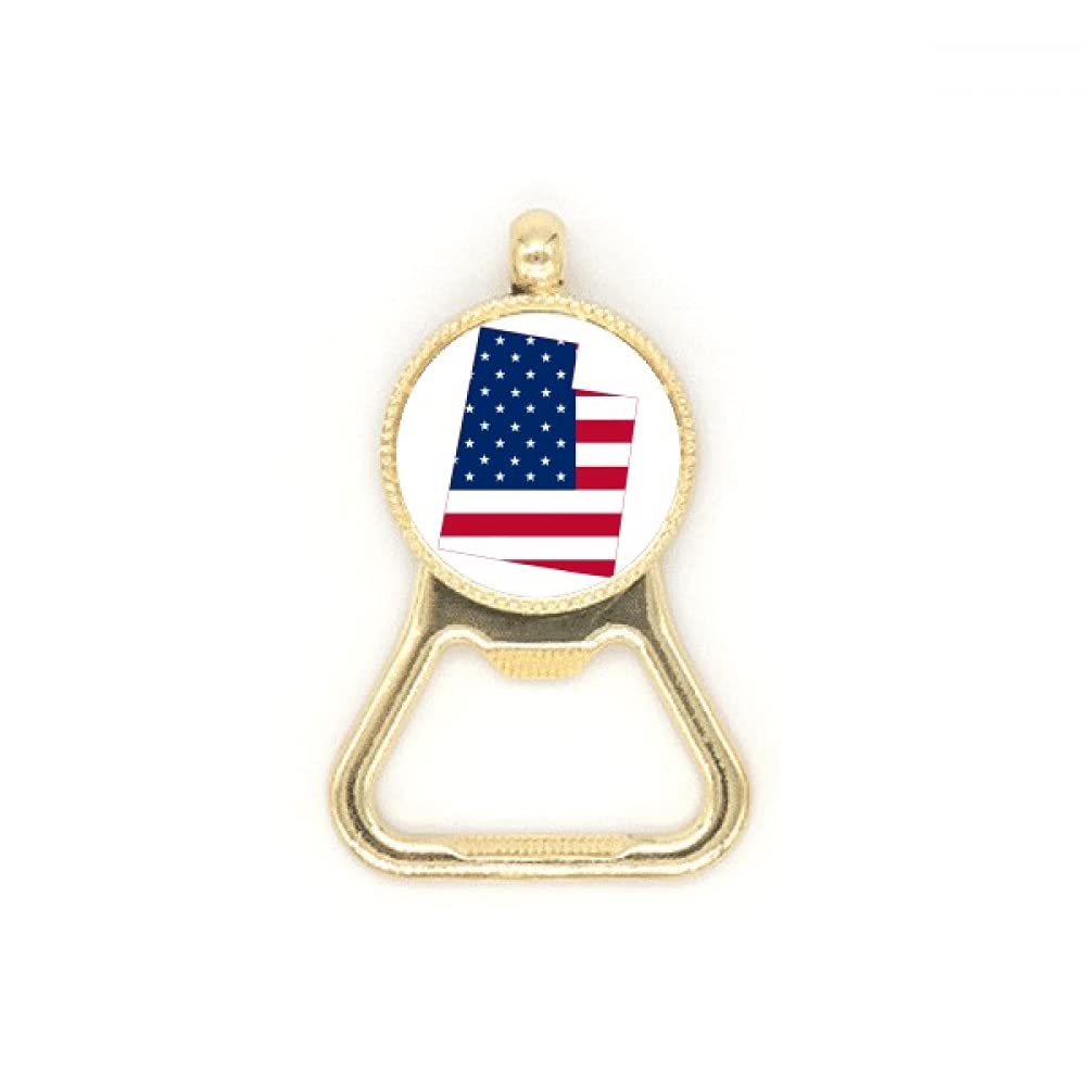 Décapsuleur bière Utah inox avec carte USA et étoiles pour bar