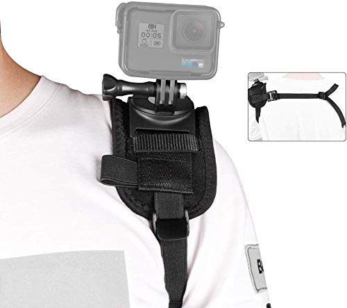 Taisioner Shoulder Mount Strap Back Clamp for GoPro or Other Action Camera