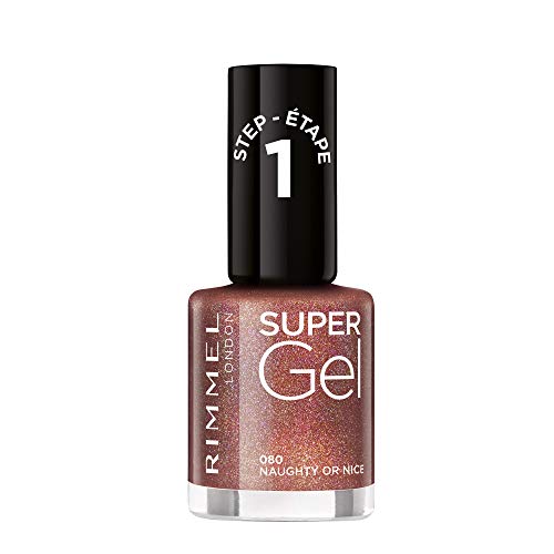 Rimmel London Super Gel Nail Polish At-Home Gel Manicure Naughty Or Nice Red Shades - 12ml