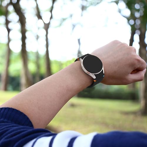 Image of Tobfit Silicone Bands for Samsung Galaxy Watch 7 Strap 40mm 44mm Women Men, 20mm Adjustable Sports Replacement Strap for Galaxy Watch 7 /FE /6 /6 Classic /5 /5 Pro /4 /4 Classic