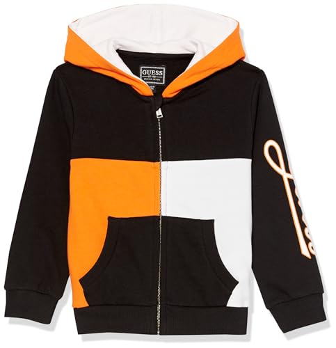 GUESS Boys' Hooded Long Sleeve Top W/Zipper