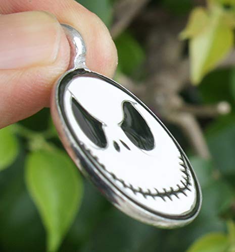 Halloween Jack Skellington O Lantern Pumpkin King Pewter Pendant Charm Amulet Necklace Chain Choker (Stainless Steel Chain) #TOP6