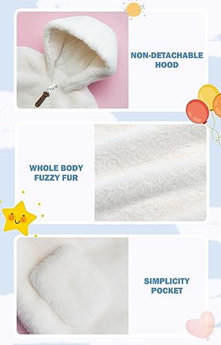Image of SOLOCOTE Newborn Unisex Baby Boys Girls Winter Snowsuit Fleece Hooded Footed Romper Jumpsuit 3-18 months