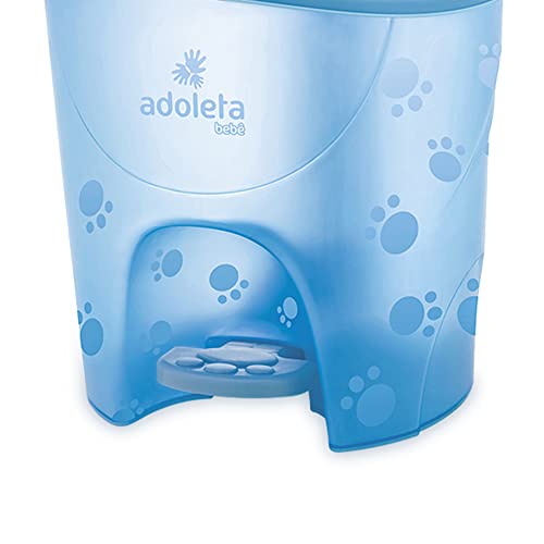 Lixeira Infantil com Pedal Fofura, Adoleta Bebê, Azul Bebê