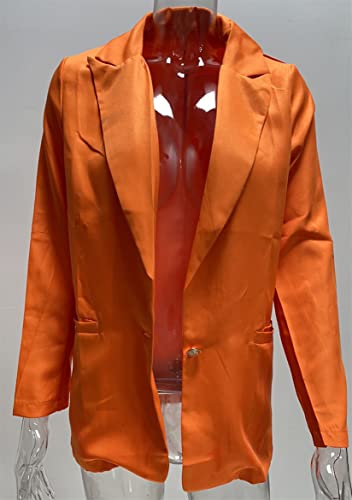 TYQQU Women's Lapel Collar Lightweight Jacket Open Front Casual Solid Color Blazers Work Office Cardigans3