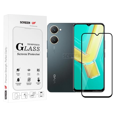 Image of ScreenUp Tempered Glass For vivo Y03 - Ultra Clear, 9H Scratch Resistant, Full Coverage, Easy Install Screen Protector