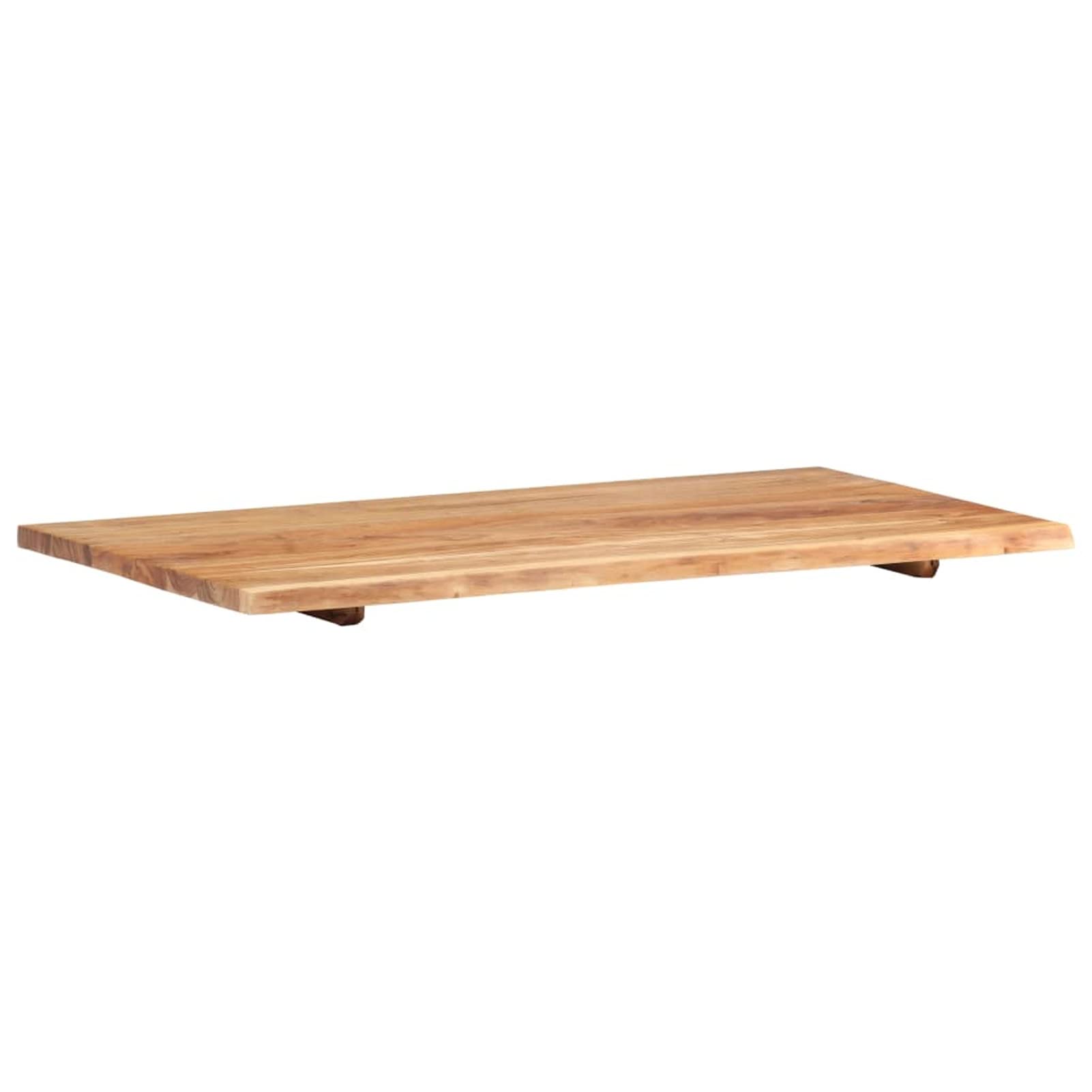 Gecheer Plateau de lavabo de salle de bain - Plaque en bois pour lavabo de salle de bain - Bois massif d'acacia - 100 x 52 x 2,5 cm