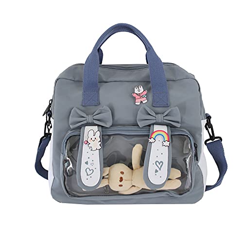 Japanese Style Bunny Ear Canvas Hand/Shoulder Clear Ita Bag