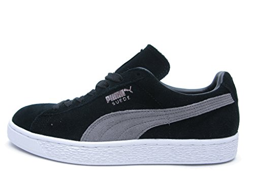 Image of PUMA Men's Suede Classic + Sneaker Black /Silver /White 7.5 M
